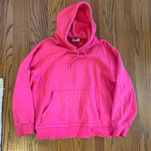Topman Shirts Topman Fuschia Hot Pink Fleece Hoodie Sweatshirt
